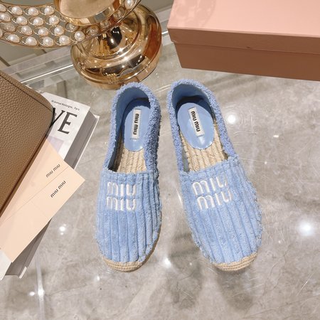 Miu Miu Sandals Espadrilles Letters Logo