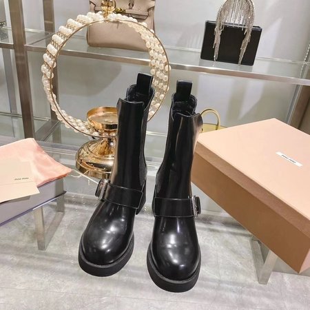 Miu Miu cowhide martin boots