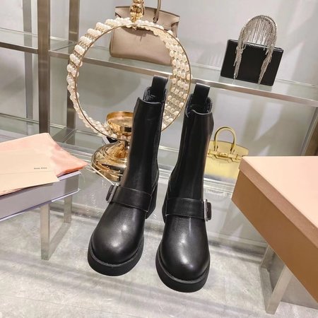 Miu Miu cowhide martin boots