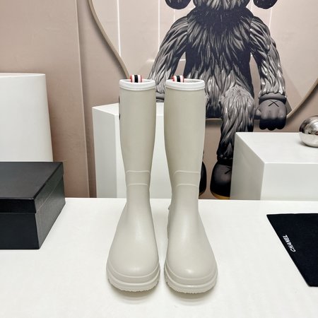 Chanel TPU one-piece rain boots