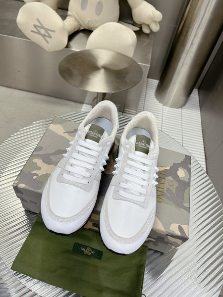 Valentino Camouflage fabric nappa leather sneakers