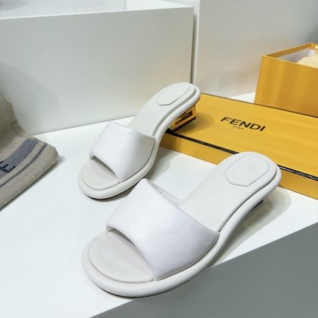 Fendi FF metal heel slippers