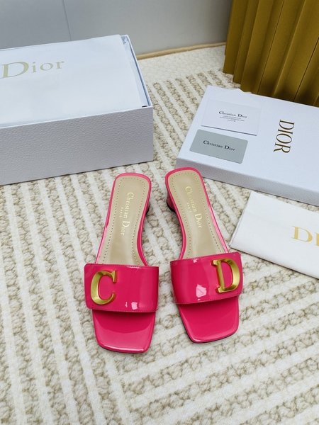 Dior Original cow patent leather square toe half mop