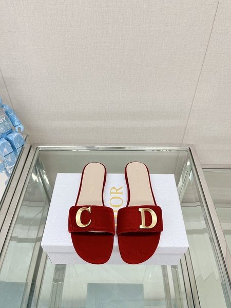 Dior flat flat sandals slippers