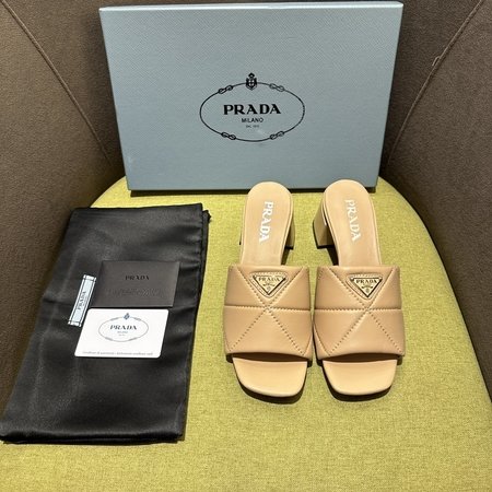 Prada Triangular patchwork slippers