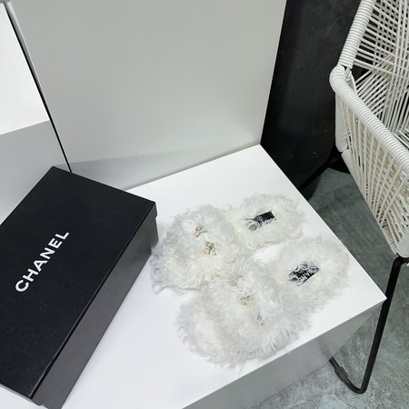 Chanel Tuscany fur slippers