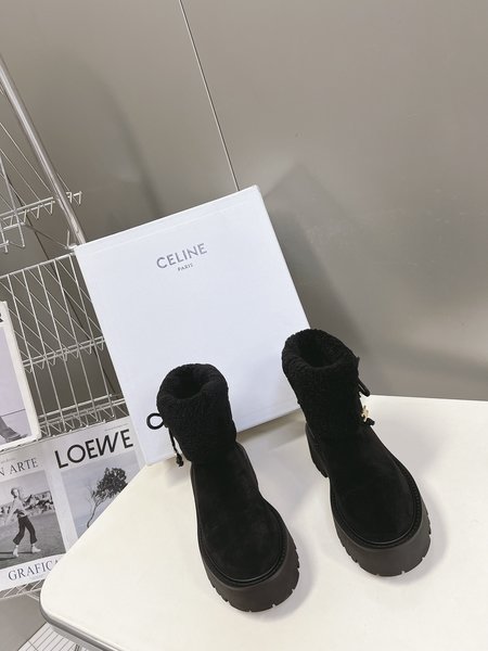 Celine calfskin martin boots