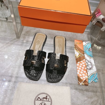 Hermes H slippers Oran sandals series