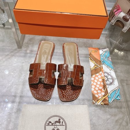 Hermes H slippers Oran sandals series