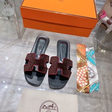 Hermes H slippers Oran sandals series