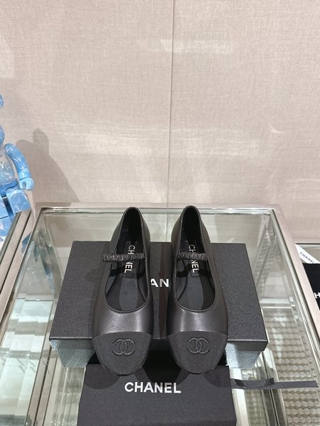 Chanel Elastic Strap Mary Jane Shoes for Women