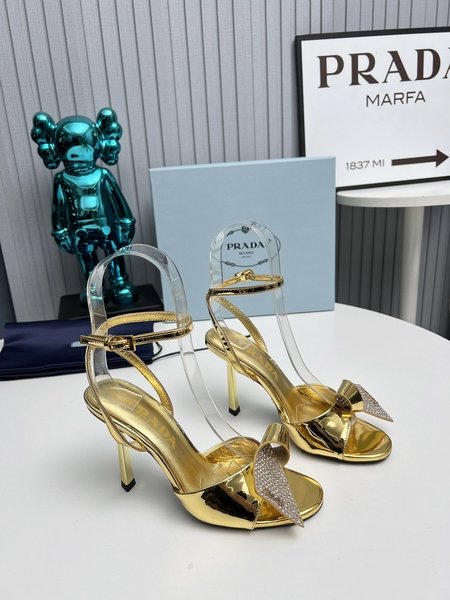 Prada Sandals for women, stiletto heel, empty back, series