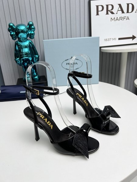 Prada Sandals for women, stiletto heel, empty back, series