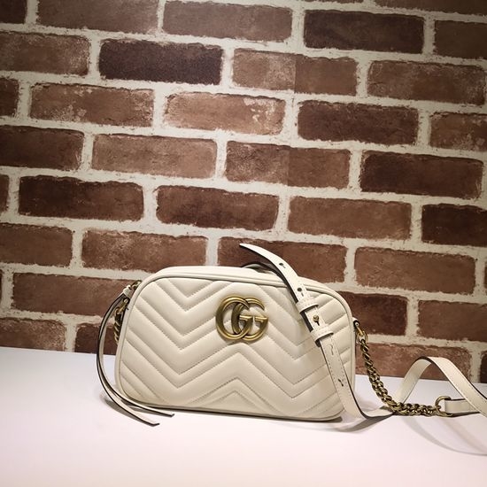 Gucci Shoulder Bag Off White Leather 447632
