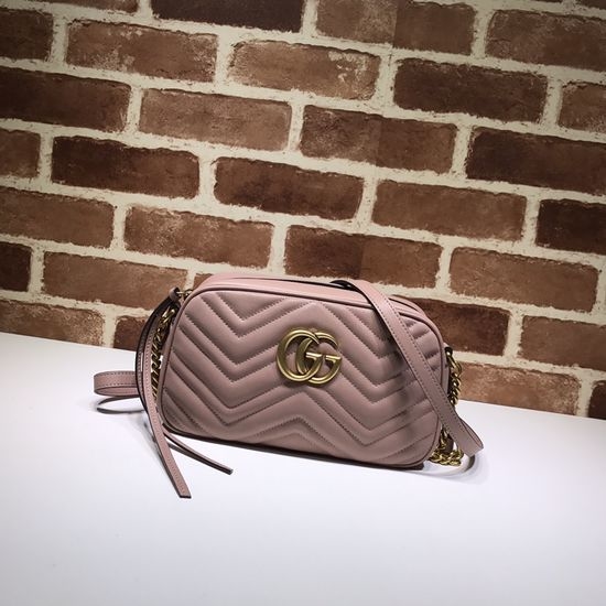 Gucci Shoulder Bag Nude Pink Leather 447632