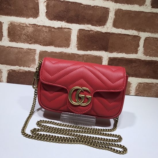 Gucci Large Bag Original Leather Red 476433
