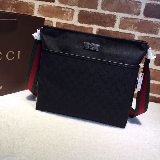 Gucci Canvas Tote Bag Black Fabric 189751