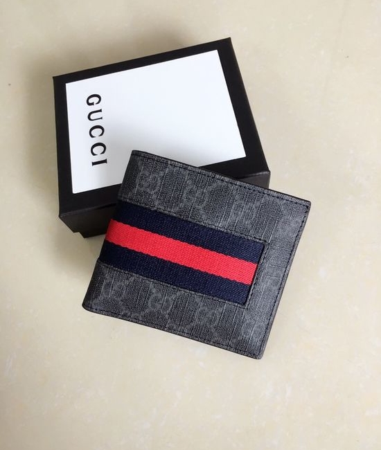 Gucci Stripe Wallet PVC Leather 408827