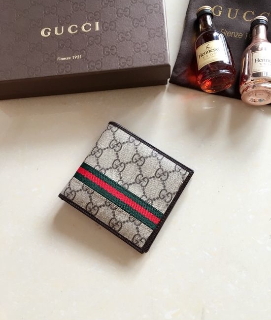 Gucci Bifold Wallet PVC with Genuine Leather 138042