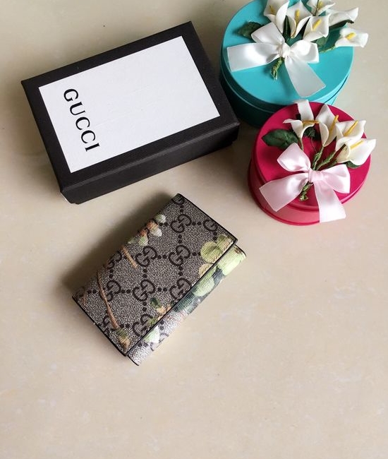 Gucci Geranium Printed Key Case 410084