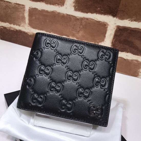 Gucci Wallet Black Embossed 473916