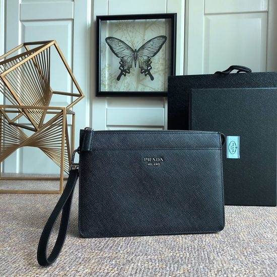 Prada Saffiano Leather Clutch Bag 2VF019