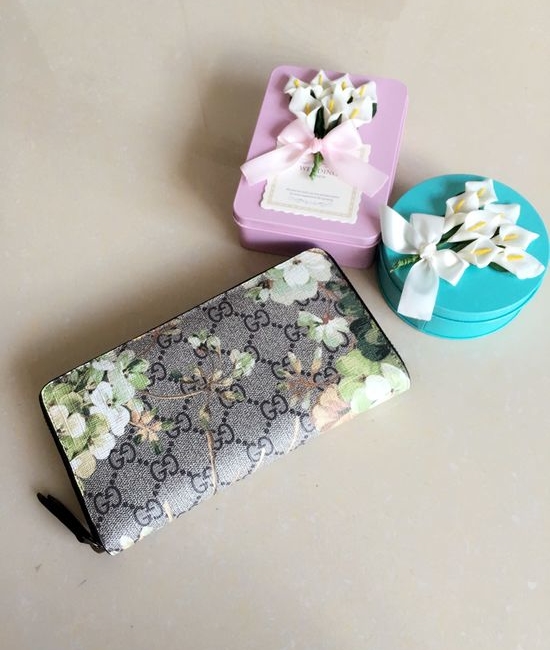 Gucci Flower Series Zipper Wallet 404071