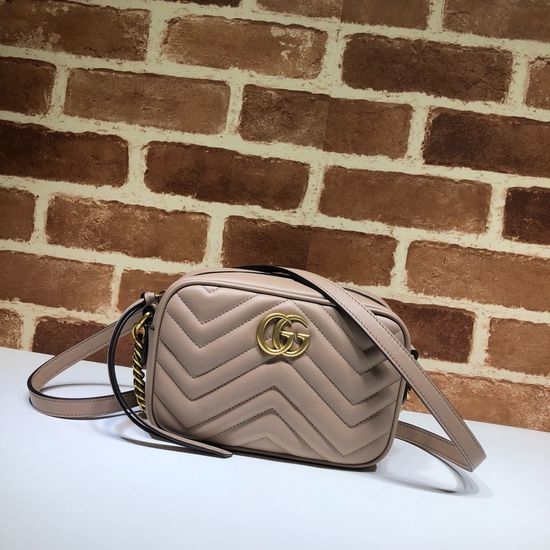 Gucci Leather Satchel Bag Milk Tea 448065