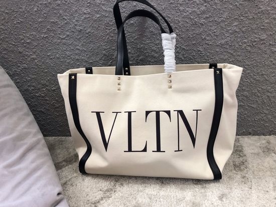 Valentino Canvas Shopping Tote Bag 0978