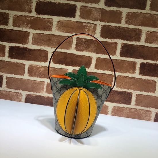 Gucci Pineapple Pattern Leather Crossbody Bag 580850