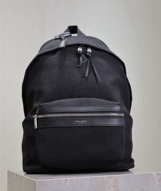 Yves Saint Laurent YSL Canvas Leather Trim Backpack 534967