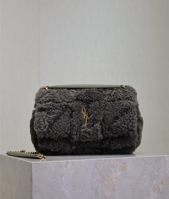 Yves Saint Laurent YSL JAMIE Lamb Fur Suede Bag 515820
