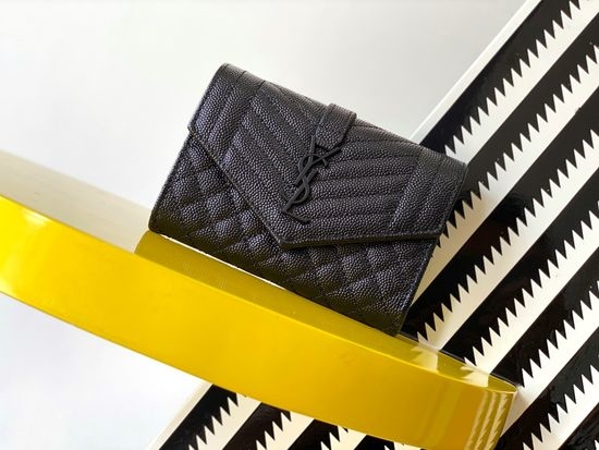 Yves Saint Laurent YSL Monogram Mix Matelasse Leather Envelope Wallet 651026