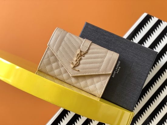 Yves Saint Laurent YSL Monogram Mix Matelasse Quilted Leather Wallet 651026