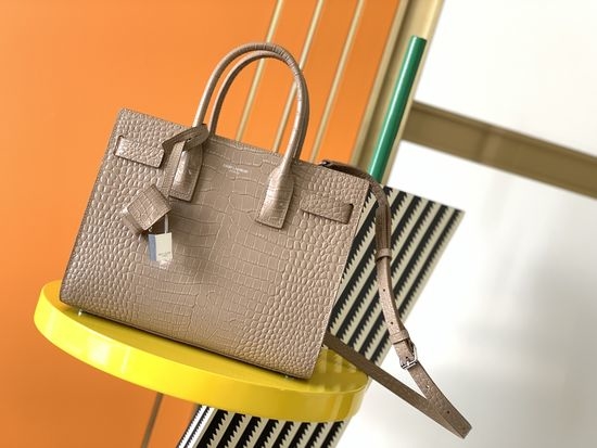 Yves Saint Laurent YSL Sac De Jour Crocodile Embossed Bag 421863