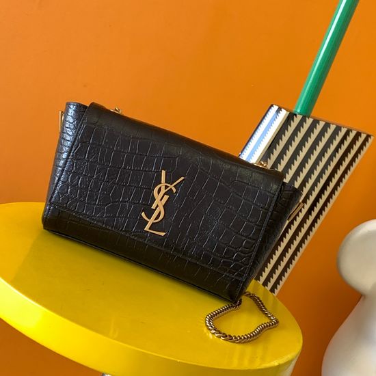 Yves Saint Laurent Kate Reversible Crocodile Embossed Leather Bag 712250