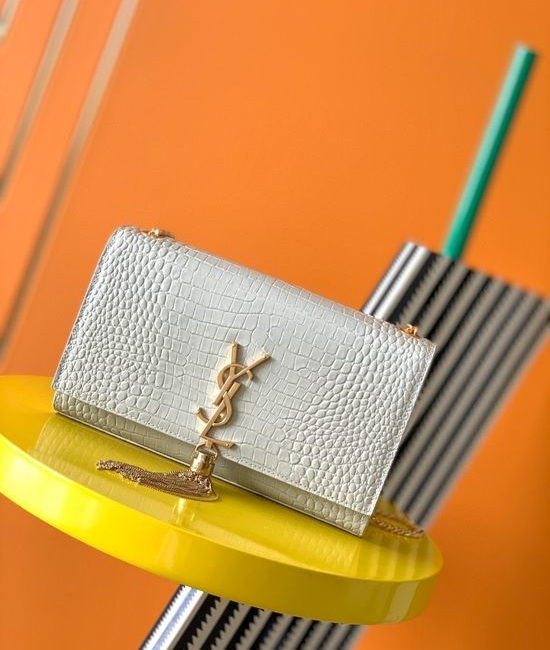 Yves Saint Laurent YSL Kate Crocodile Embossed Bag 354119 377829