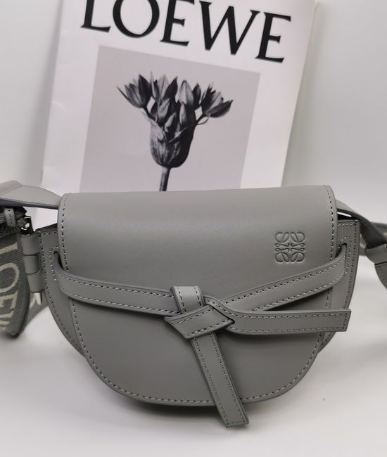 Loewe Mini Gate Dual Saddle Bag Pearl Grey 56t21S
