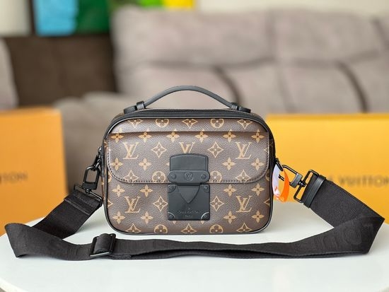 Louis Vuitton LV S Lock Monogram Canvas Messenger Bag 6755
