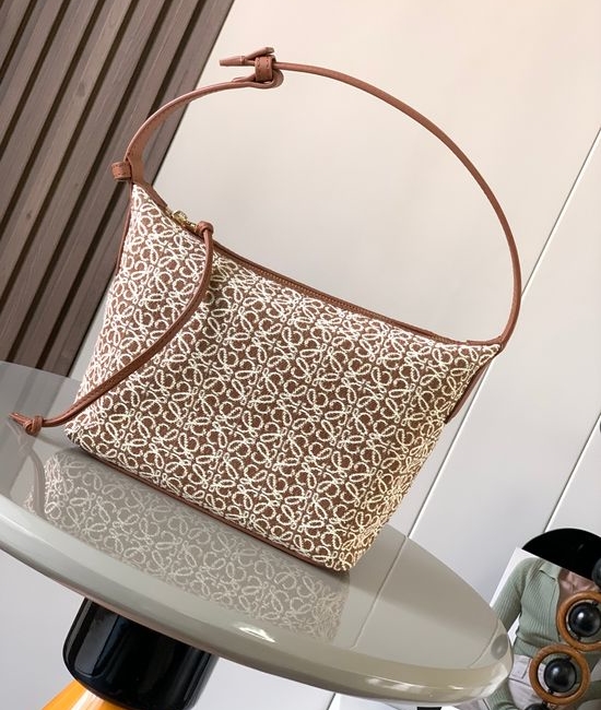 Loewe Cubi Jacquard Leather Shoulder Bag 9007