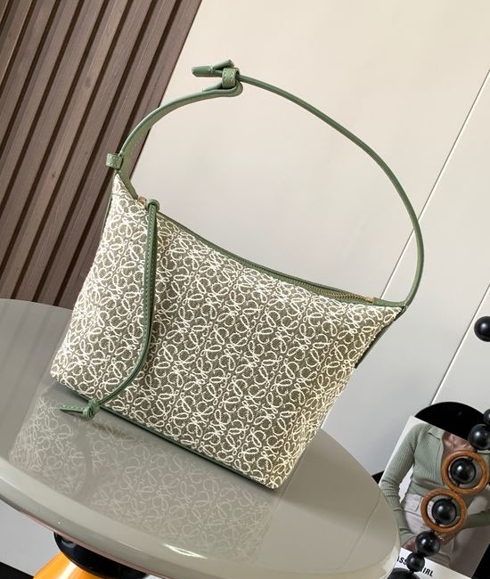 Loewe Cubi Jacquard Leather Shoulder Bag 9007