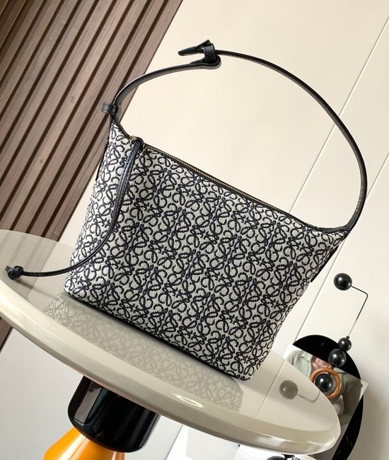 Loewe Cubi Jacquard Leather Shoulder Bag 9007