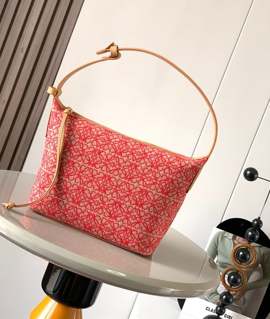 Loewe Cubi Jacquard Leather Shoulder Bag 9007