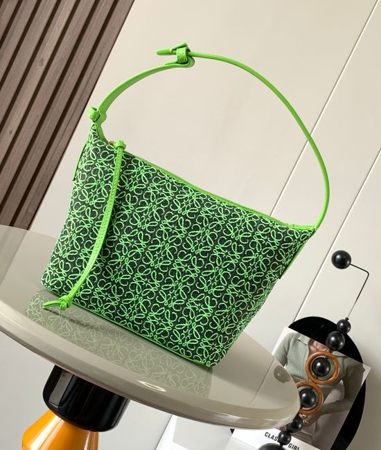 Loewe Cubi Jacquard Leather Shoulder Bag 9007