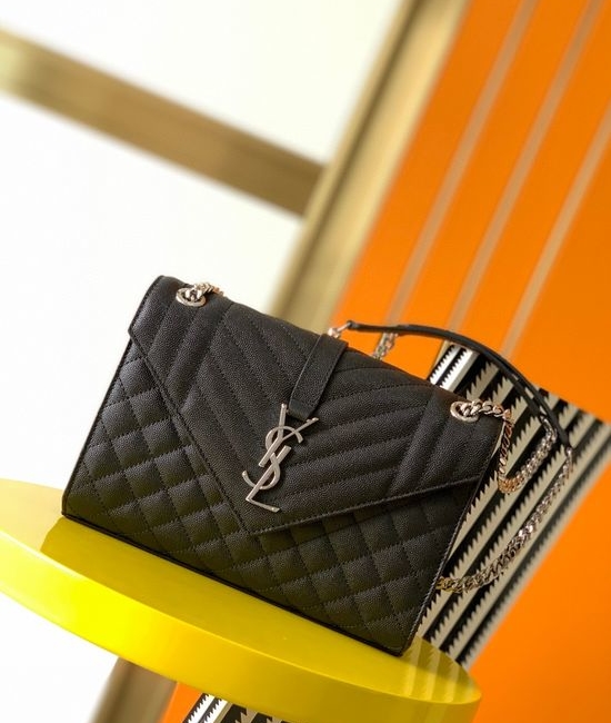 Yves Saint Laurent YSL Quilted Leather Envelope Bag 487206