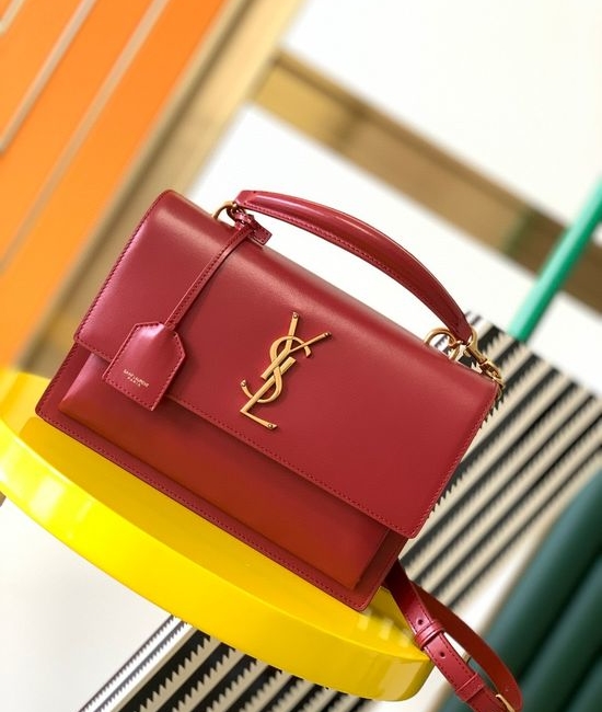 Yves Saint Laurent YSL Sunset Adjustable Shoulder Strap Leather Bag 634723