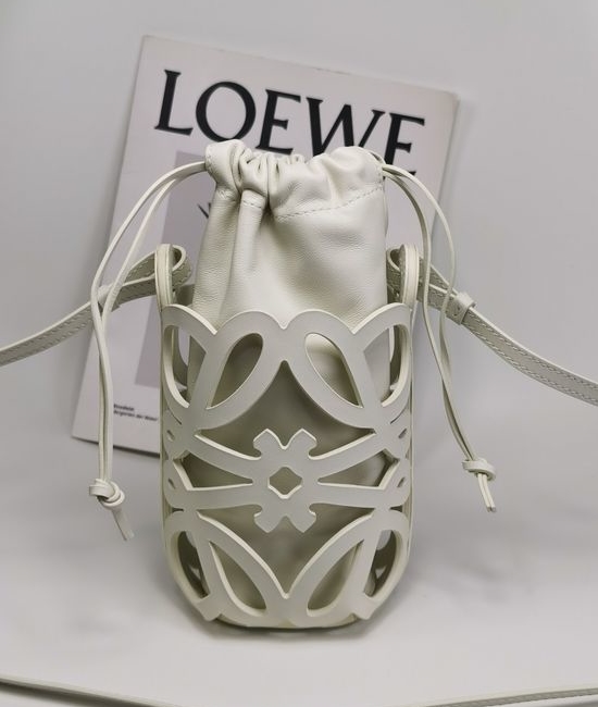 Loewe Hollow Logo Leather Phone Bag 922B
