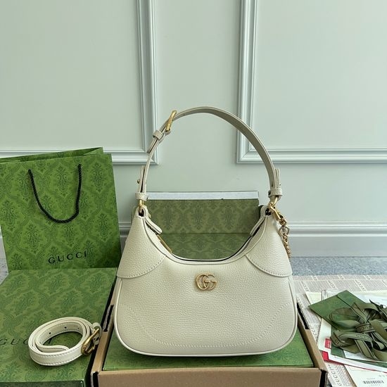 Gucci White Leather Large Bag 731817
