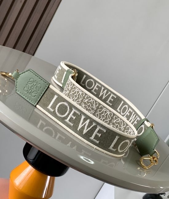 Loewe Anagram Jacquard and Calfskin Shoulder Strap 001