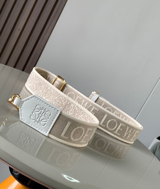 Loewe Anagram Jacquard and Calfskin Shoulder Strap 001